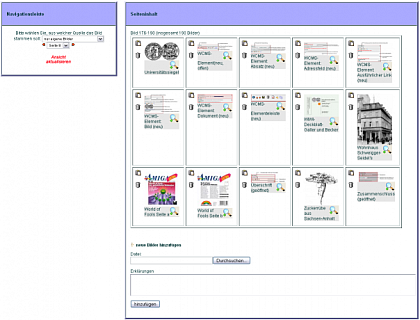 WCMS-Element: Bild, Bildbrowser